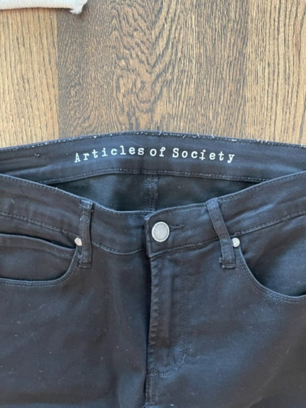 Articles of Society Solid Black Stretch Skinny Jeans Size 28 EUC